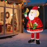 6FT Lighted Santa Claus Holding Bell Christmas Yard Decorations, Pre-lit Pull Up Santa with 200 Warm 76027268