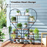 2PCS metal plant rack with 6 metal hooks 43234307