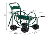Iron Four-Wheel Pipe Truck Dark Green Not an inflatable tire 41801175