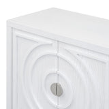 Retro Sideboard door with Circular Groove Design Round Metal Door Handle for Entrance, Dinning Room, 91518622