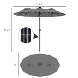 Outdoor beach umbrella/Double-Sided Market Umbrella 18201140
