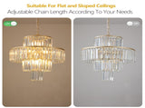 (Same as W1340126461/L5023) Crystal Chandelier Modern Chandelierss Fixture Hanging Pendant W1340P189288