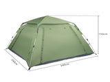 240*240*150cm Spring Quick Open Four-Person Family Tent Camping Tent Green 63071113