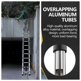 4.1-meter telescopic ladder, aluminum telescopic ladder, non slip feet, maximum capacity of 300 W2717P256991