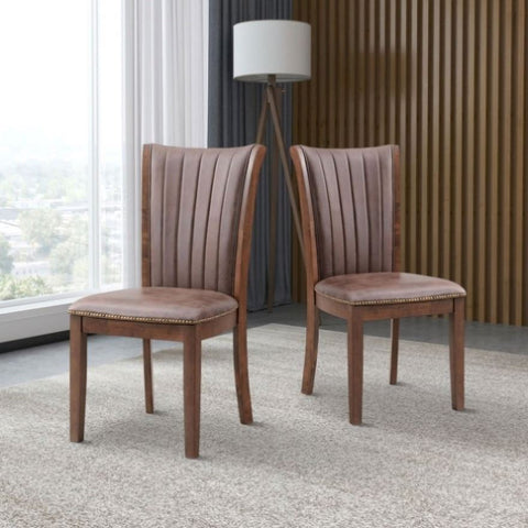 ZUN Wooden Dining Chairs Set of 2, Modern Fabric Upholstered Side Chairs,Mid Century Modern W2582P188342