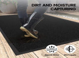 1PC Black PVC Composite Commercial Entrance Mat, 90x150x1.2cm, Extra-Long & Thick Heavy-Duty Floor 76398588