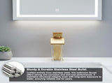 Single Handle Bathroom Faucet Lavatory Faucet Stainless Steel Single Hole-TP, Brushed GoldUnable 96452827