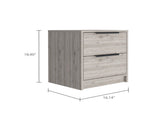 Cannon 2-Drawer Nightstand Light Grey B06280502
