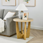 ZUN 25" Round End Table, Wooden Side Table, Night Stand for Bedroom, Living Room ,Reception Room W1801P195684