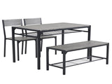Dining Table Set for 4, Kitchen Table with 2 Chairs and a Bench, 4 Piece Kitchen Table Set for Small 51333789