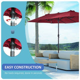 ZUN Outdoor beach umbrella/Double-Sided Market Umbrella （Prohibited by WalMart） 31656027