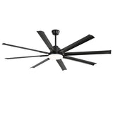 72 Inch Modern Large Design Ceiling Fans With Smart Remote Control 6 Wind Speed DC Motor Black for W934P262456