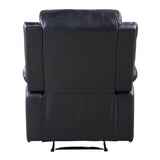 Black Power Recliner with Pillow Top Arms B062P184508