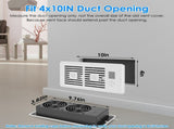 Dual Motor PWM Ventilation Booster Fan Winter Summer Fan 3 Modes, Auto Temp Detect Air Vent Fan with 84045069