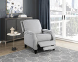 Push Back Reclining Chair Transitional Style Gray Chenille Upholstery 1pc Cushion Seat Modern Living B011P264613