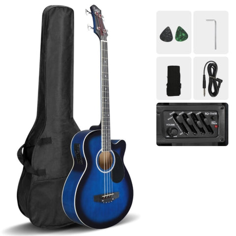 ZUN GMB101 4 string Electric Acoustic Bass Guitar w/ 4-Band Equalizer 64552298