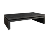Modern Coffee Table, Black Wooden Coffee Table, Rectangle Cocktail Tea Table for Living Room, 47.6" W2729P198990