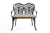 ZUN Cast aluminium bench with cushion W640P250988