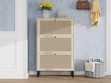 Shoe Storage Cabinet for Entryway,Modern Shoe Cabinet Storage with 3 Flip Drawers,Slim Freestanding 97899433