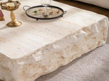 MgO Mid-Century Round Centre Table Vintage Faux Stone Sofa Pre-Modern Tables Beige W3081P344023