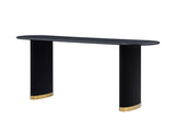 Length 59.1 Inch Entryway Table for Living Room,Narrow Console Table with Unique Stainless Steel W2582P406099