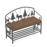Shoe Rack Bench for, Industrial Bench, Rustic Shoe Rack for Small Spaces, Upholstered W2167P225266