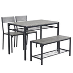 ZUN Dining Table Set for 4, Kitchen Table with 2 Chairs and a Bench, 4 Piece Kitchen Table Set for Small 44282296