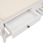 ZUN TREXM Shoe Rack with Cushioned Seat and Drawers, Multipurpose Entryway Storage Bench WF195386AAK