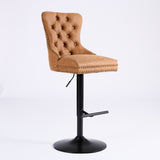 A&A Furniture,Aged and Retro PU Swivel Barstools Adjusatble Seat Height from 26-33 Inch, Modern Bar W1143P195204