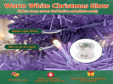 Purple Small Pre Lit 4 Foot Christmas Tree with 50 Warm White LED, Flame Retardant PVC Foliage, 45006795