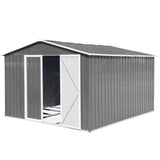 Metal garden sheds 10ftx8ft outdoor storage sheds Grey 32909920
