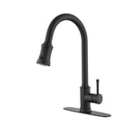 ZUN Single Handle High Arc Pull Out Kitchen Faucet,Single Level Stainless Steel Kitchen Sink Faucets 75411374