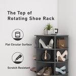 ZUN 360 gray rotating shoe cabinet with 7 layers can accommodate up to 28 Paris shoes 52583112