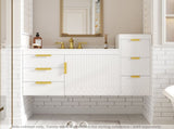 Wall Mounted Floating Cabinet, 12inch Side Cabinet with Drawers, Mutifunctional Cabinet for N710P324099K