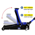 ZUN 2.5 Ton Low Profile Floor Jack, Steel Racing Floor Jack with Dual Pistons Quick Lift Pump, Hydraulic W123994414