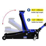 ZUN 2.5 Ton Low Profile Floor Jack, Steel Racing Floor Jack with Dual Pistons Quick Lift Pump, Hydraulic W123994414