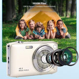 Digital Point and Shoot Camera, Compact Digital Camera with 2.88' IPS Screen 48MP 4K for Photo and 48115122