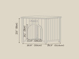 Modern Indoor Wooden Dog House with Removable Cushion Solid Cedar Pet House for Small Dogs & Cats, W3799P382209