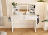 LED Mirror Vanity Dressing Table with Lights for Women & Girls - 3-Color Adjustable Light Strips, 2 99016202