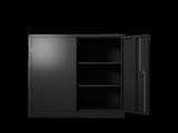 Metal Storage Cabinet with 2 Doors and 2 Shelves, Lockable Steel Storage Cabinet for Office, Garage, W150568319