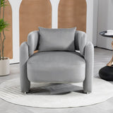 ZUN Modern design velvet lounge chair,single sofa with pillows for living room,bedroom 94952161