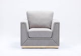 Grey Accent Chair with Cushion B062P209168