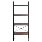 4 Tiers Industrial Ladder Shelf, Vintage Bookshelf, Storage Rack Shelf for Office, Bathroom, Living 96944196