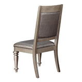 Metallic Platinum and Metallic Open Back Side Chair B062P153715