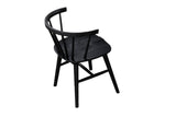 Black Finish Mid-Century Modern Style 2pc Dining Chair Shaker Legs Molded Seat Spindle Back Dining B2741P406735