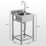 ZUN Stainless Steel Sink-AS （Prohibited by WalMart） 66970952