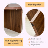 Versatile Walnut-Finished MDF Round Coffee Table for Diverse Interior Styles, Blending Modern W3226P278925