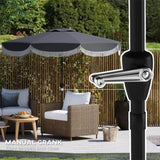 8.8FT Elegance Patio Umbrella, UPF 30 Outdoor Market Umbrella with 8 Ribs, Push Button 13271940