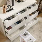 White P2 Particleboard 120*40*80cm 3-layer 7-drawer modern chest of drawers 1pc 69323688