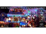 105ft Outdoor Christmas Decoration Lights,1000 LED 8 Modes Curtain Fairy Lights with 50 Drops,Plug 53118244